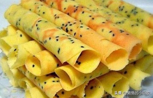 孩子想吃脆皮蛋卷，在家有鍋就能做，香甜可口，一捏就碎，酥掉渣