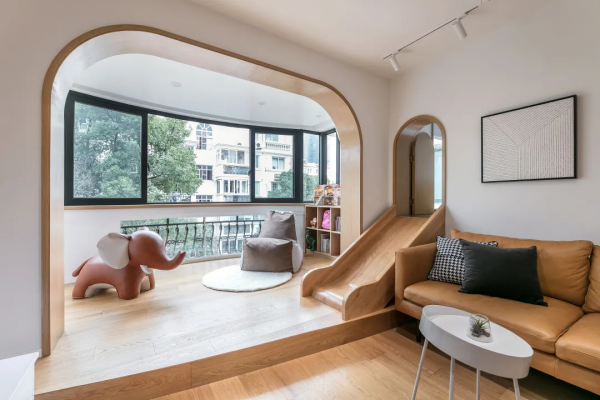 110㎡現代北歐風格新房裝修，把遊樂場搬回家