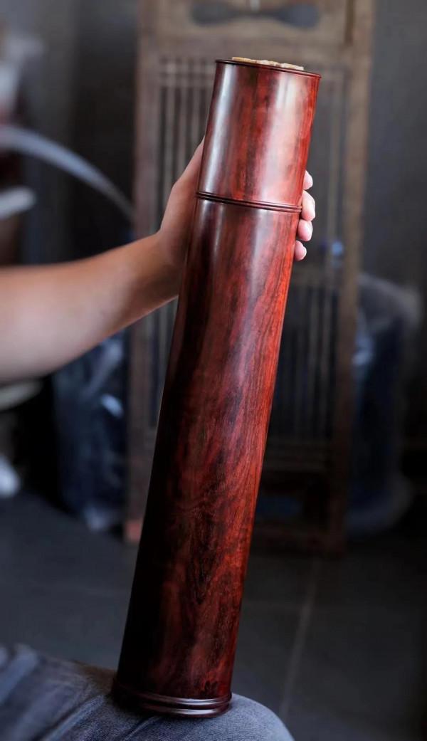 傳家寶來了！小葉紫檀百寶嵌·富貴和美畫筒