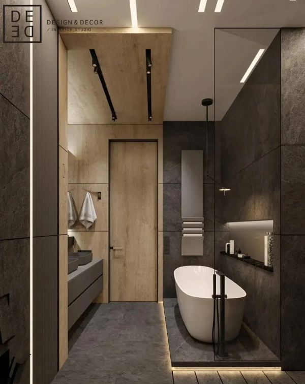 大理石衛生間設計，簡約輕奢