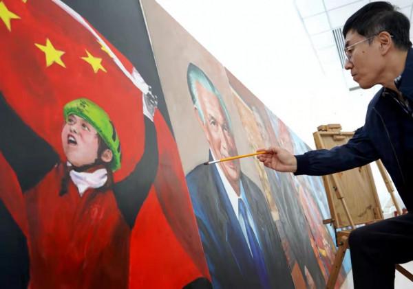 用畫筆記錄下家門口翻天覆地的變化——石景山60歲畫家畫冬奧