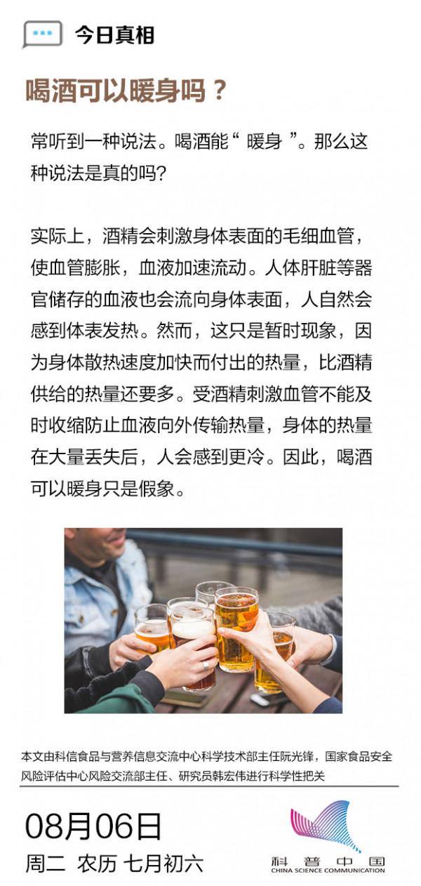 【網路闢謠】喝酒可以暖身嗎? 【網路闢謠】喝酒可以暖身嗎?