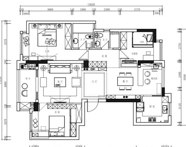 130㎡輕奢風格三居室，浪漫西廚和生活的結合，享受在家的每一刻