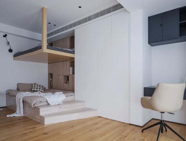 140㎡現代簡約風格新房裝修，臥室衣帽間愛了