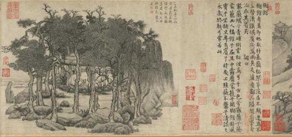 草堂十志圖卷.傳唐.盧鴻繪.紙本水墨 草堂十志圖卷.傳唐.盧鴻繪.紙本水墨