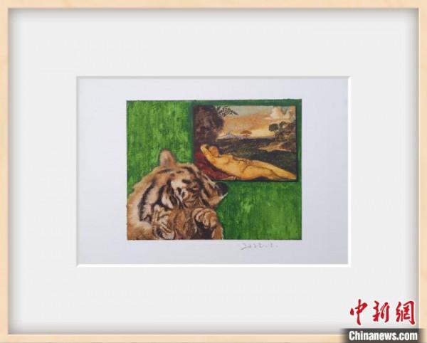 萌虎&OpenCurlyDoubleQuote;闖入&rdquo;世界名畫