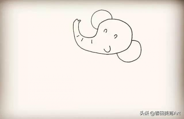 教程丨少兒美術課程簡筆畫《洗澡的小象》