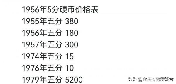 1955年&mdash;57的五分，有收藏價值嗎？來了解一下吧
