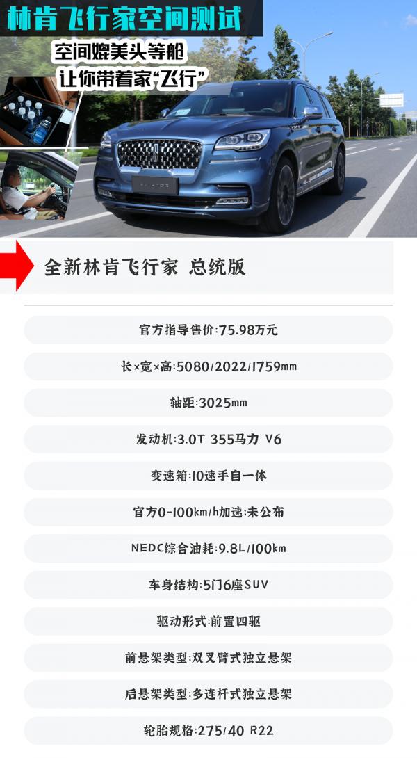空間媲美頭等艙 林肯飛行家空間測試 讓你帶著家“飛行”