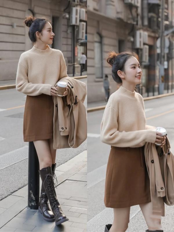 秋冬別總穿褲子，“半裙”才是王者，百搭又減齡更時髦