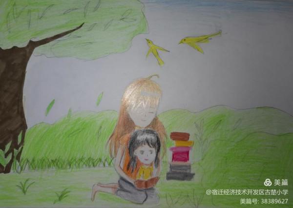 小手拉大手，全家愛閱讀—古楚小學舉辦繪畫、手抄報作品展示活動