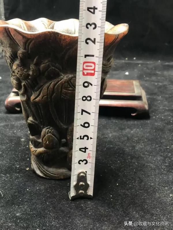 金絲耗牛角手工雕刻牛角杯鑑賞