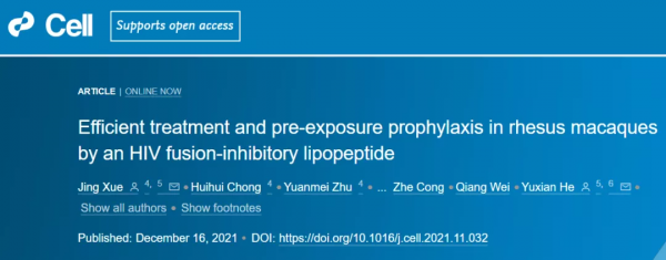 發現強效艾滋病治療和預防藥物！中國科學家重磅研究刊登頂尖期刊