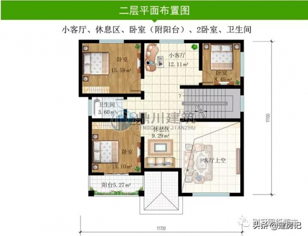 28萬建廣西複式三層別墅，佔地125㎡，7室4廳+車庫，圖紙好評如潮