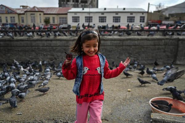 喀布林街頭的孩子們