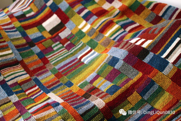 「針織作品」用零線編織的毯子、籃子等家居小物