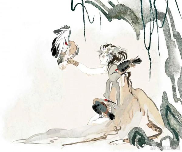 80後清華才女，把“詞牌名”畫成古風美人，每一張都忍不住儲存