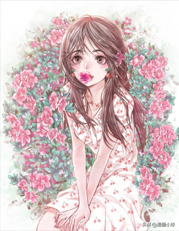插畫 &vert; 動漫少女頭像，俏皮可愛的樣子真好看
