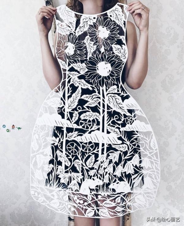 夢想中的連衣裙：紙藝藝術家將時尚插畫又提升到了一個新的高度啊