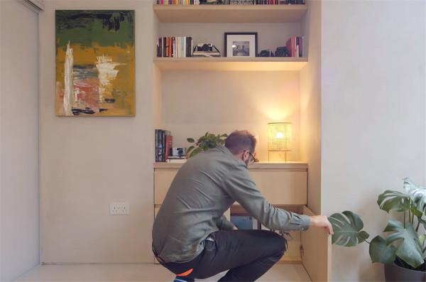 他翻新29㎡蝸居：拆掉隔斷做全開放空間，利用3米4層高做夾層臥室