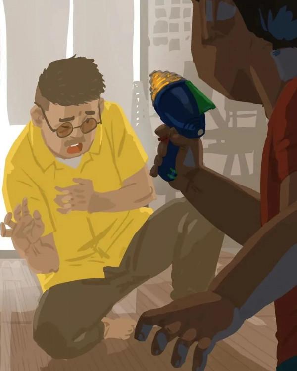 會畫畫的爸爸,太暖了 會畫畫的爸爸,太暖了