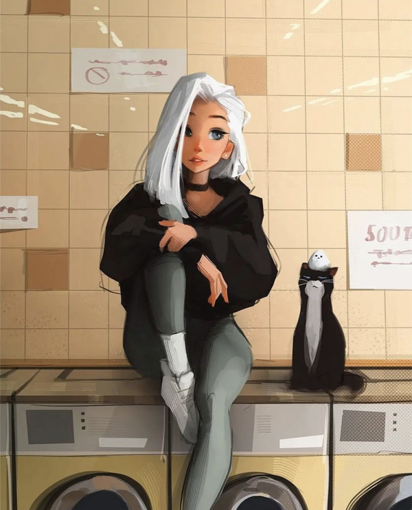 畫師和貓咪的日常，不少動漫開局就送寵物，有陪伴作用還能當外掛