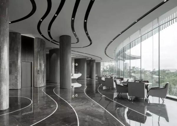 1900㎡售樓處全用灰色大理石，簡直不要太高階