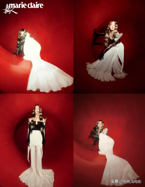 組圖：周迅《嘉人》10月刊封面大片，金色斑馬紋長髮帥酷搶眼