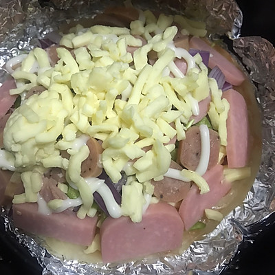 空氣炸鍋手抓餅披薩