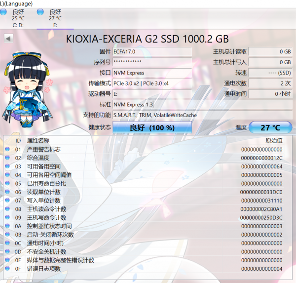 給萌妹子的聯想Thinkbook14加固態硬碟——鎧俠 RC20 EXCERIA G2簡測 給萌妹子的聯想Thinkbook14加固態硬碟——鎧俠 RC20 EXCERIA G2簡測