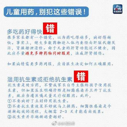 家長必看!這些藥品孩子禁用或慎用 家長必看!這些藥品孩子禁用或慎用