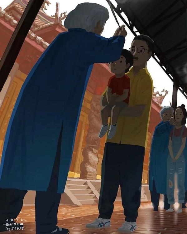 會畫畫的爸爸,太暖了 會畫畫的爸爸,太暖了