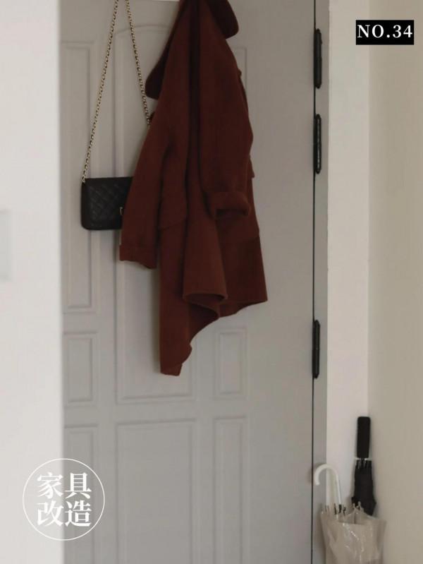 入戶門改色｜豬肝色木門秒變清新ins風