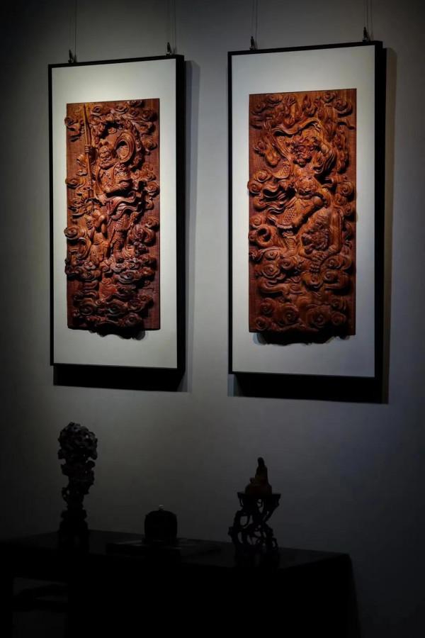 神荼鬱壘門神掛屏！這，是今天我見到的最漂亮的雕刻作品