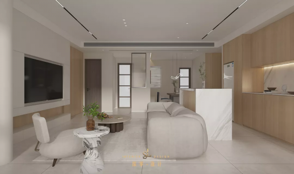 堅持沙發不靠牆是正確的,用島臺做隔斷,126㎡從而擁有了西廚 堅持沙發不靠牆是正確的,用島臺做隔斷,126㎡從而擁有了西廚