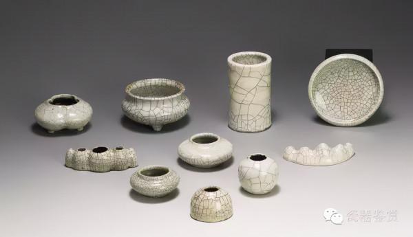 雲煙過眼 -- 哥釉文房小品一組