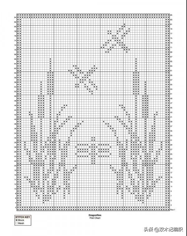 網格鉤針窗簾/床罩/門簾，美麗的圖案，用方眼花樣來鉤織用途多多