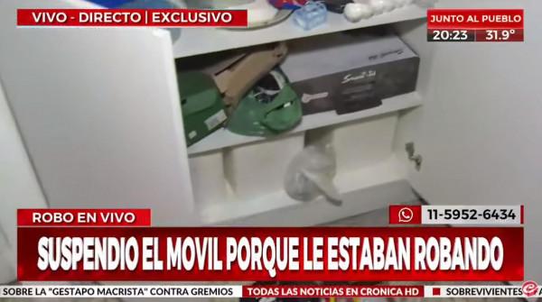 阿根廷記者得知自家被盜，一小時後，他直播起自家失竊案件