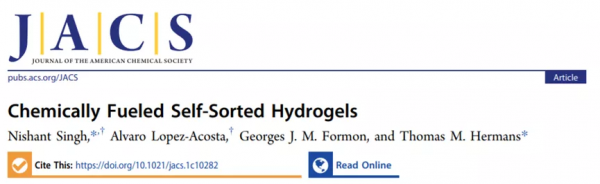 《JACS》化學燃料自分類水凝膠