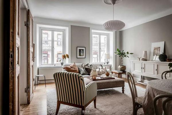 將復古空間轉換為時尚舒適現代瑞典公寓(70平方米) 將復古空間轉換為時尚舒適現代瑞典公寓(70平方米)
