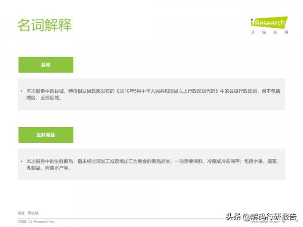 2021年縣城生鮮消費升級報告 2021年縣城生鮮消費升級報告