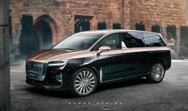 紅旗MPV白車身曝光，採用厚實風格的前臉