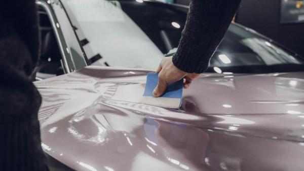 蘇州無二汽車貼膜丨奧迪A5改色冰梅粉