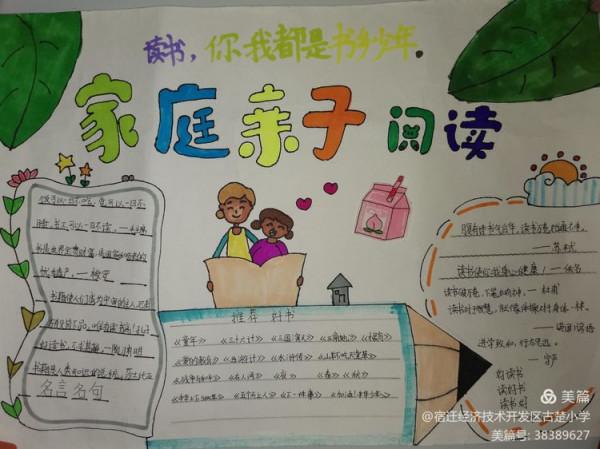 小手拉大手，全家愛閱讀—古楚小學舉辦繪畫、手抄報作品展示活動