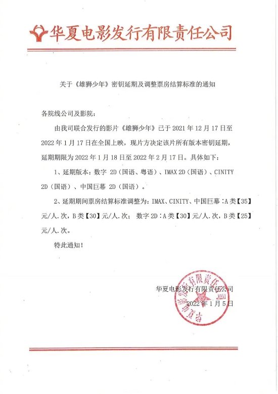 《雄獅少年》宣佈金鑰延期 延長上映至2月17日