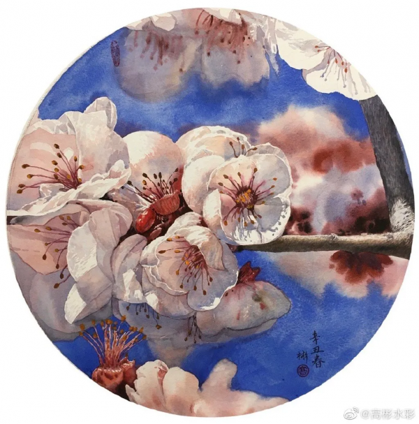 川美畢業的水彩大師，筆下繽紛的花卉、極致的風景靜物，張張迷人