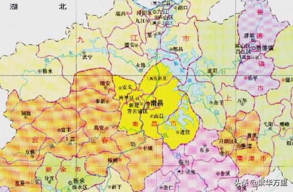 江西省的區劃調整，11個地級市之一，南昌市為何有9個區縣？