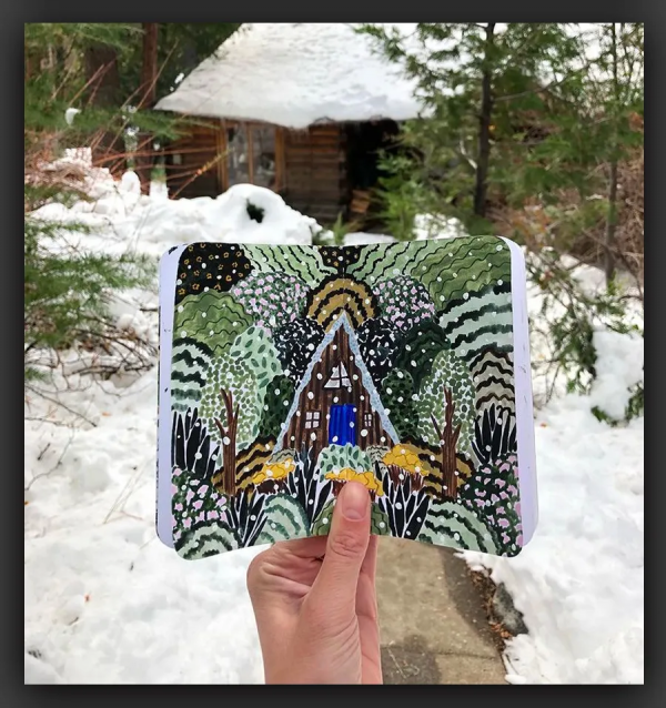 手繪｜邊走邊畫，她的速寫本里裝滿了四季的風景