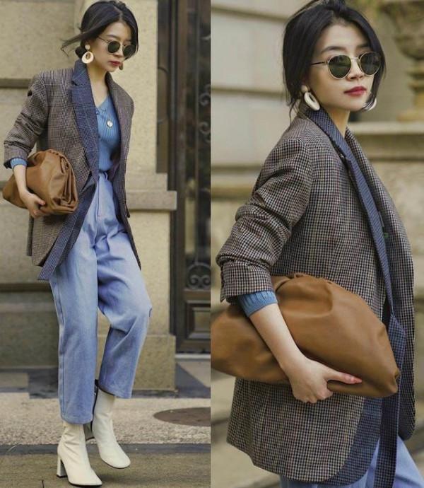 爛大街的闊腿褲咋穿更好看？上半身配這3款上衣，秋季出街美爆了