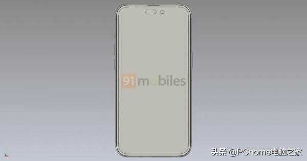iPhone14 Pro渲染圖曝光：正面為藥丸狀孔洞
